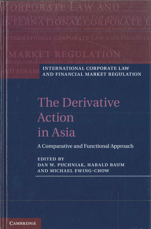The derivative action in Asia  : a comparative and functional approach 
