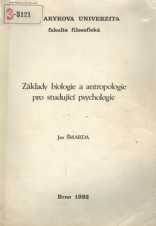 Základy biologie a antropologie pro studující psychologie