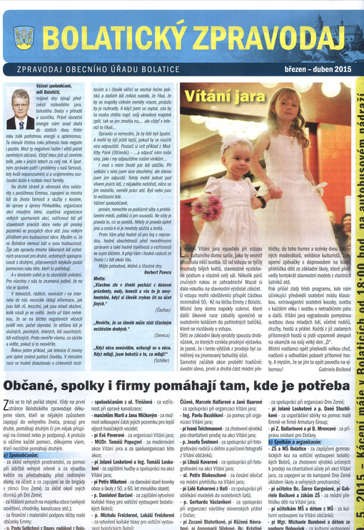 Bolatický zpravodaj : zpravodaj Obecního úřadu Bolatice