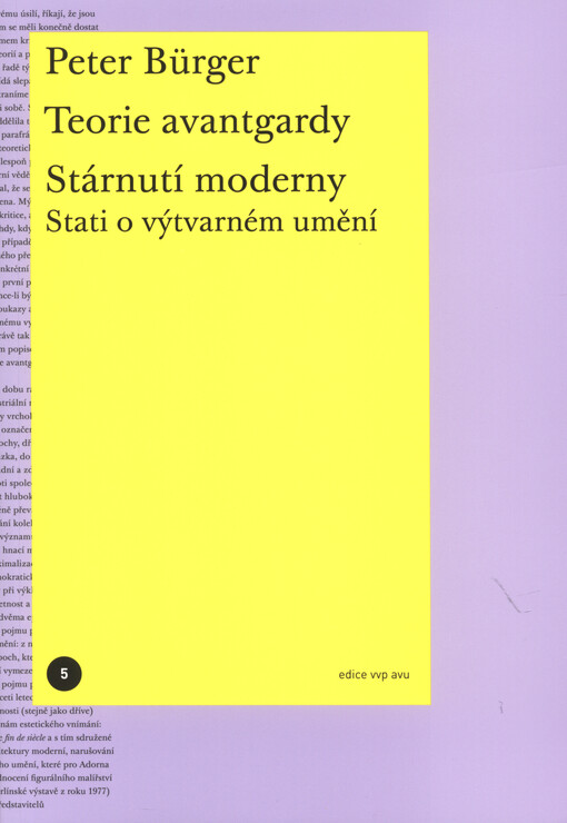 Teorie avantgardy. Stárnutí moderny