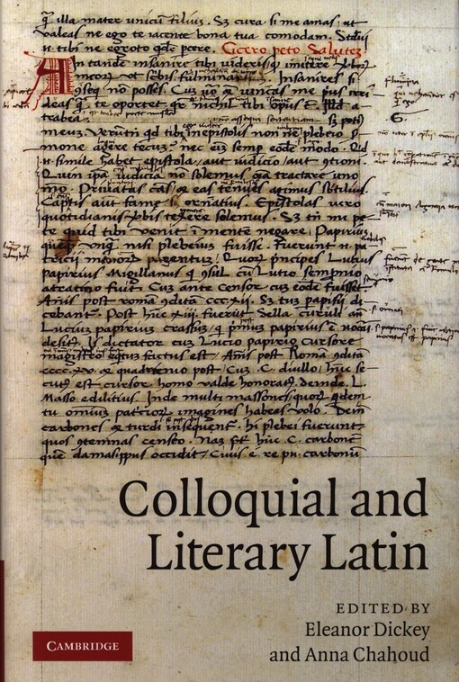 Colloquial and literary Latin