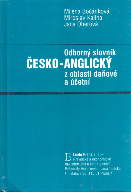 Odborný česko-anglický slovník z oblasti daňové a účetní