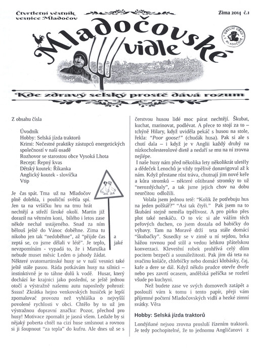 Mladočovské vidle : čtvrtletní věstník vesnice Mladočov