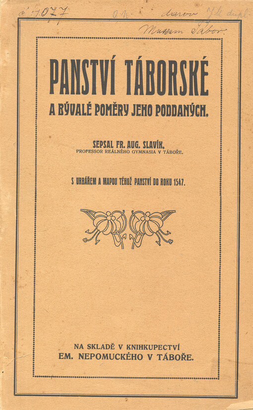 Panství táborské a bývalé poměry jeho poddaných
