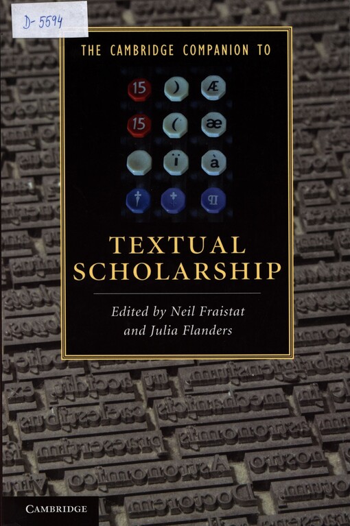 The Cambridge companion to textual scholarship