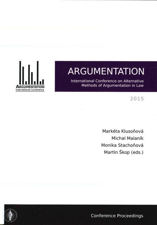 Argumentation 2015  : international conference on alternative methods of argumentation in law 