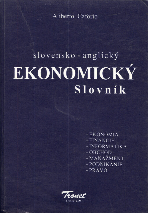 Slovensko-anglický ekonomický slovník