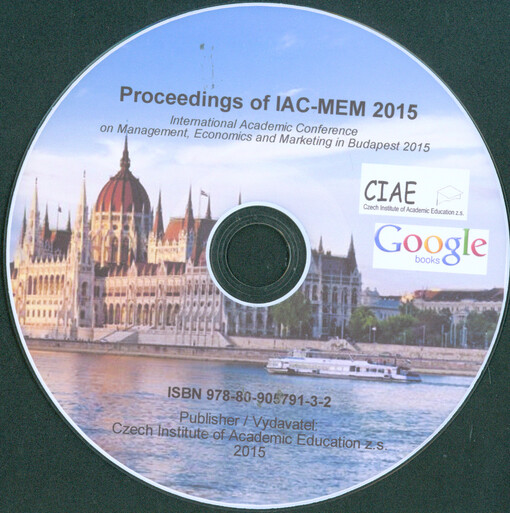 Proceedings of IAC-MEM 2015 : International Academic Conference on Management, Economics and Marketing in Budapest 2015