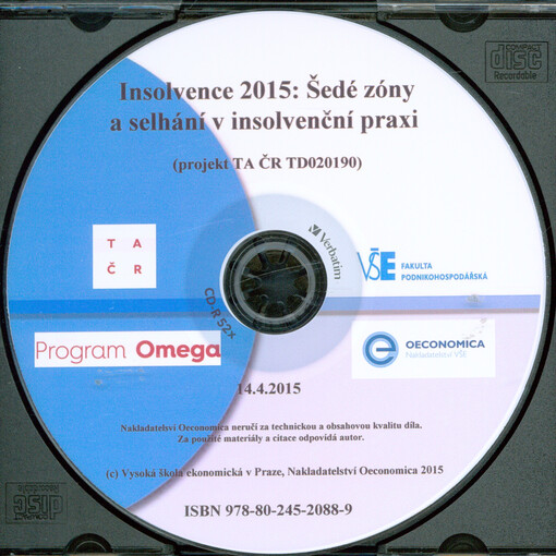 Insolvence 2015: šedé zóny a selhání v insolvenční praxi: (projekt TA ČR TD020190) : 14.4.2015