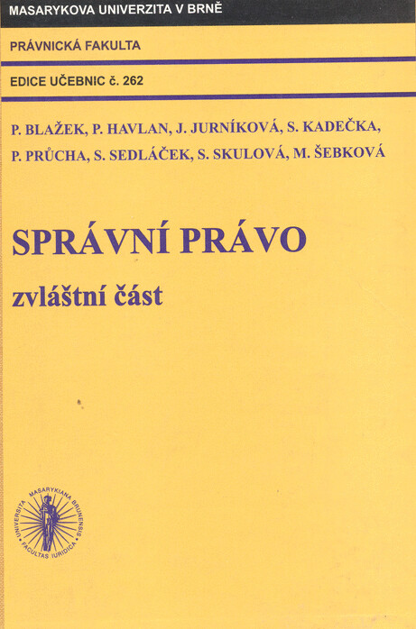 Správní právo : (zvláštní část)