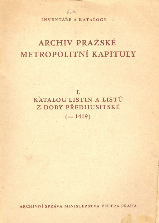 Archiv pražské metropolitní kapituly