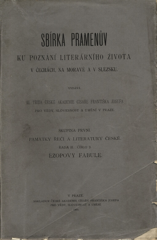 Jana Albína Ezopovy fabule a Brantovy rozprávky
