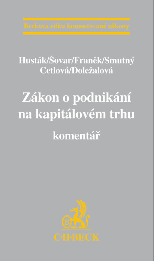 Zákon o podnikání na kapitálovém trhu :komentář