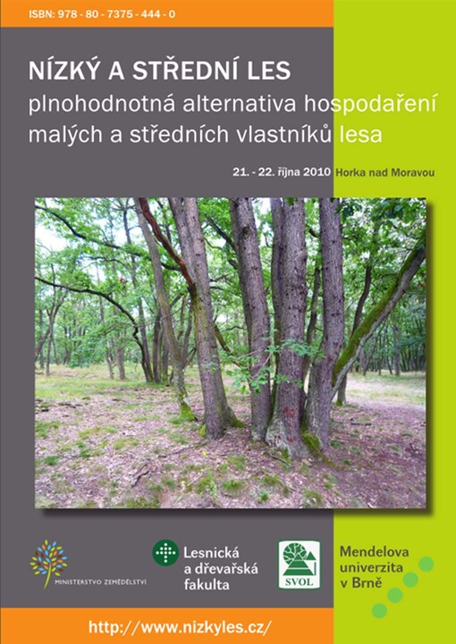 Nízký a střední lesplnohodnotná alternativa hospodaření malých a středních vlastníků lesa : 21.-22. října 2010, Horka nad Moravou