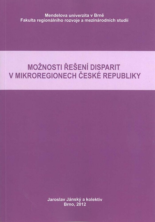 Možnosti řešení disparit v mikroregionech České republiky