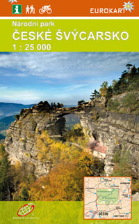Národní park České ŠvýcarskoNationalpark Böhmische Schweiz : turistická a cykloturistická mapa 1:25 000