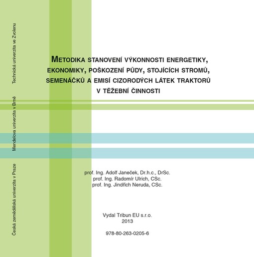 Metodika stanovení výkonnosti, energetiky, ekonomiky, poškození půdy, stojících stromů, semenáčků a emisí cizorodých látek traktorů v těžební činnosti