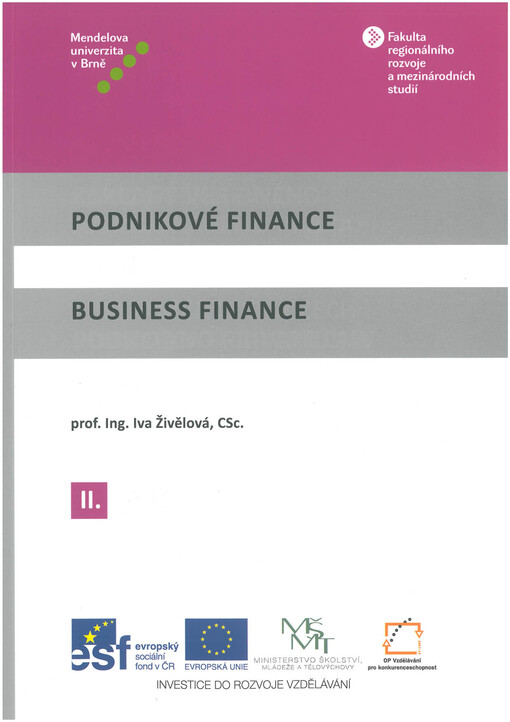 Podnikové finance =Business finance