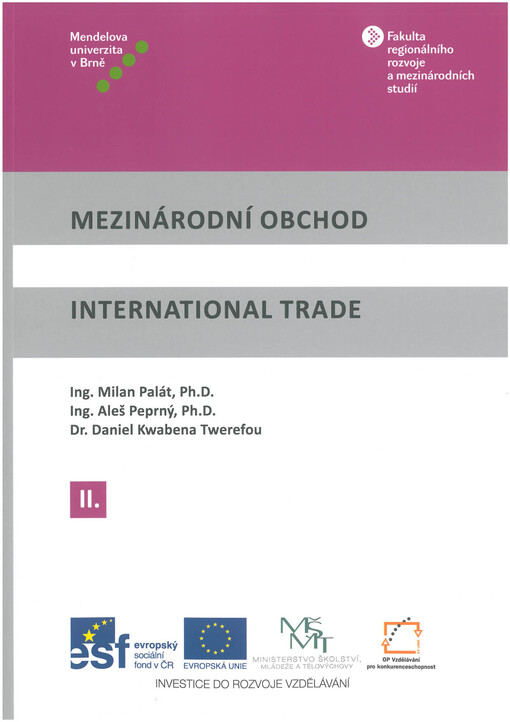 Mezinárodní obchod =International trade, 2. díl