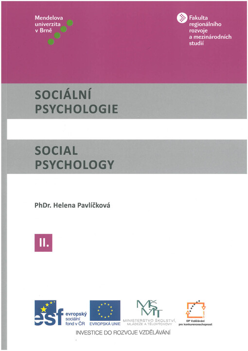 Sociální psychologie =Social psychology, 2. díl