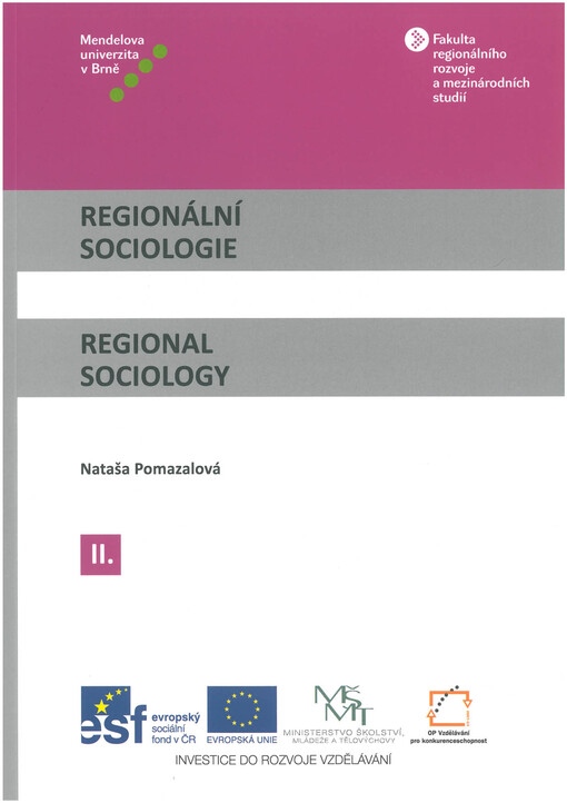 Regionální sociologie =Regional sociology