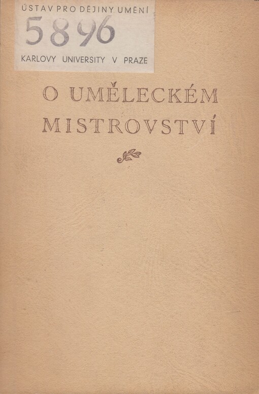O uměleckém mistrovství