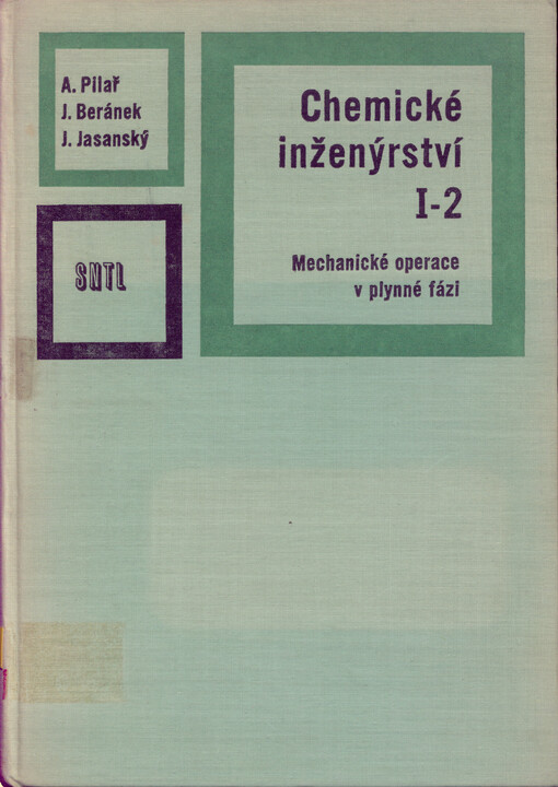 Chemické inženýrství. Díl první. Svazek druhý, Mechanické operace v plynné fázi