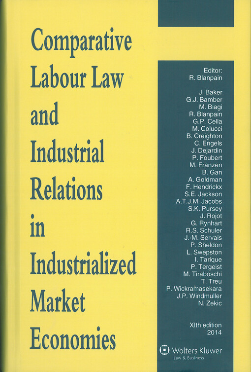 Comparative labour law and industrial relations in industrialized market economies