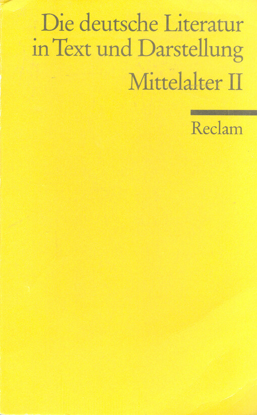 Die deutsche Literatur : ein Abriß in Text und Darstellung. Band 2, Mittelalter II