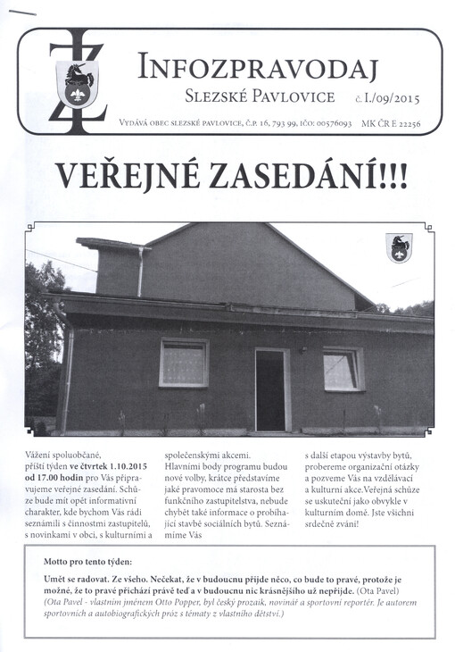Infozpravodaj Slezské Pavlovice