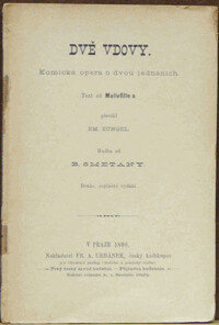 Dvě vdovy : komická opera o dvou jednáních
