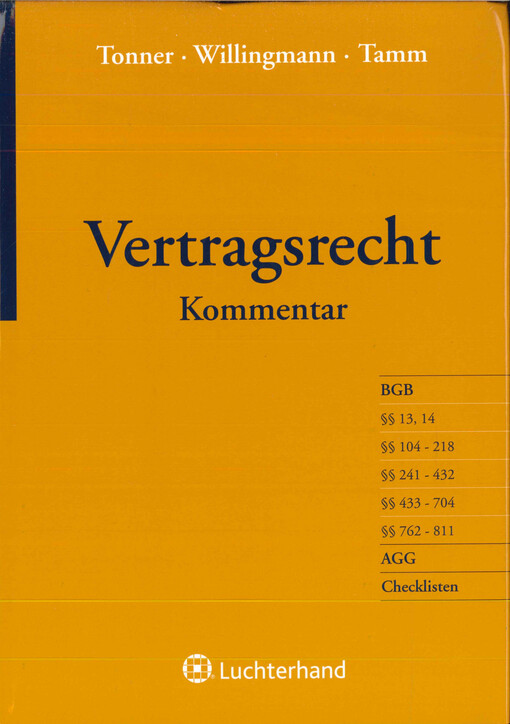 Vertragsrecht : Kommentar