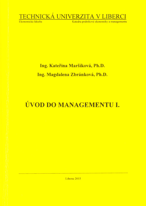 Úvod do managementu I.