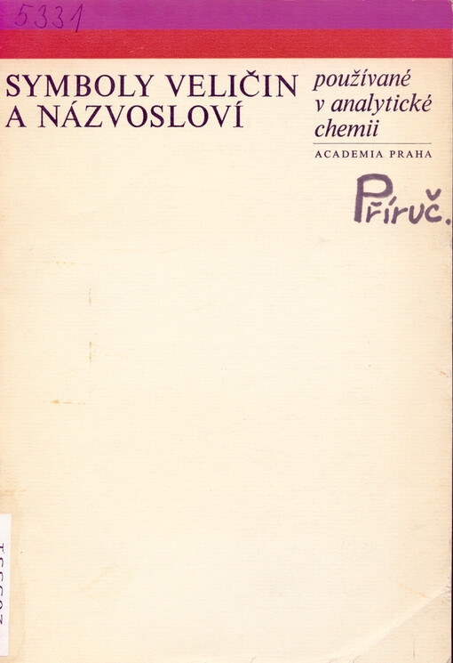 Symboly veličin a názvosloví používané v analytické chemii
