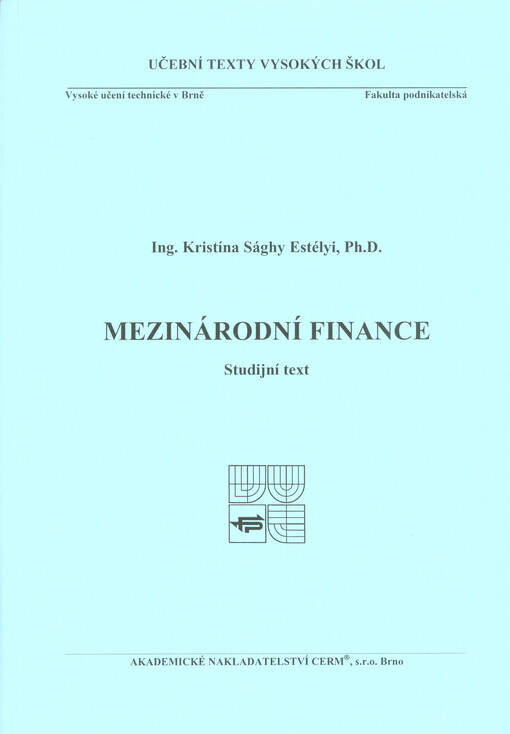 Mezinárodní finance : studijní text