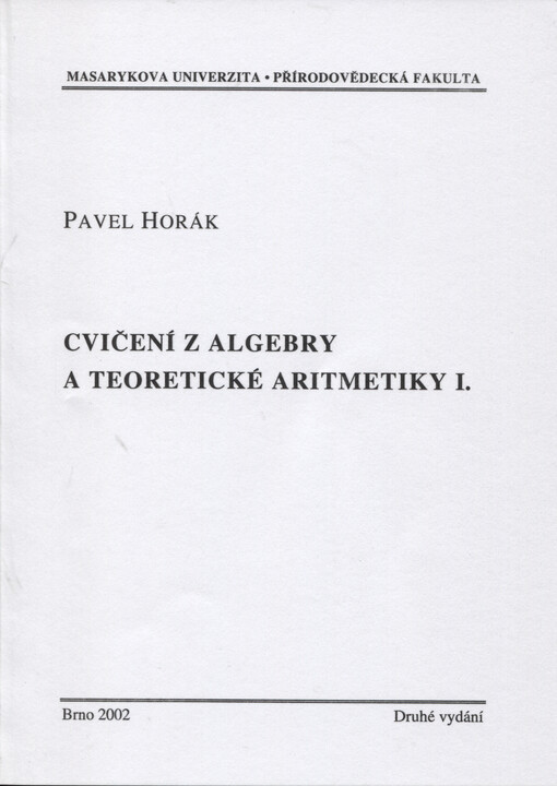 Cvičení z algebry a teoretické aritmetiky I.
