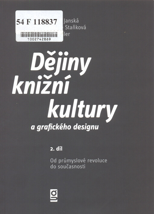 Dějiny knižní kultury a grafického designu, 2. díl