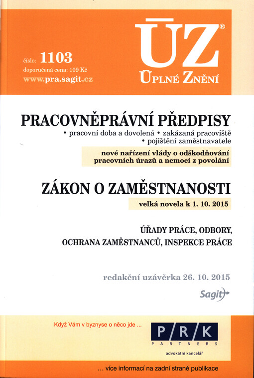ÚZ č.1103 Pracovněprávní předpisy