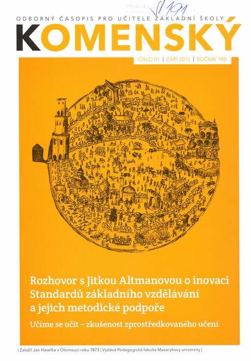 Komenský : týdeník vychovatelský věnovaný učitelstvu našemu jakož i přátelům školstva a milé mládeže naší