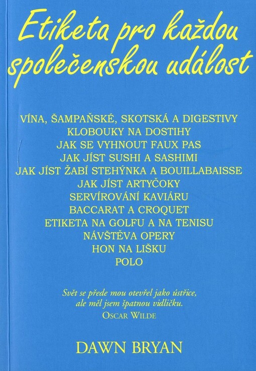 Etiketa pro každou společenskou událost