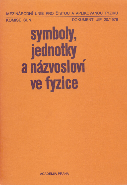 Symboly, jednotky a názvosloví ve fyzice