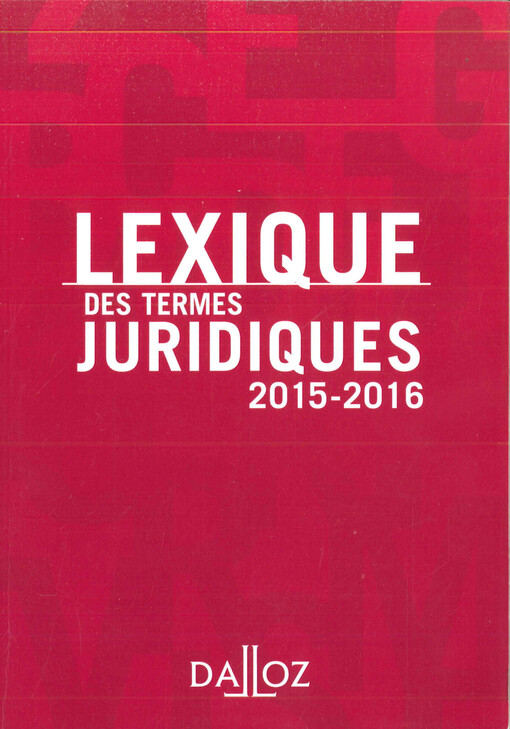 Lexique des termes juridiques