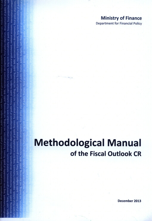 Methodological manual of the fiscal outlook of the Czech Republic
