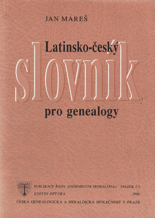 Latinsko-český slovník pro genealogy
