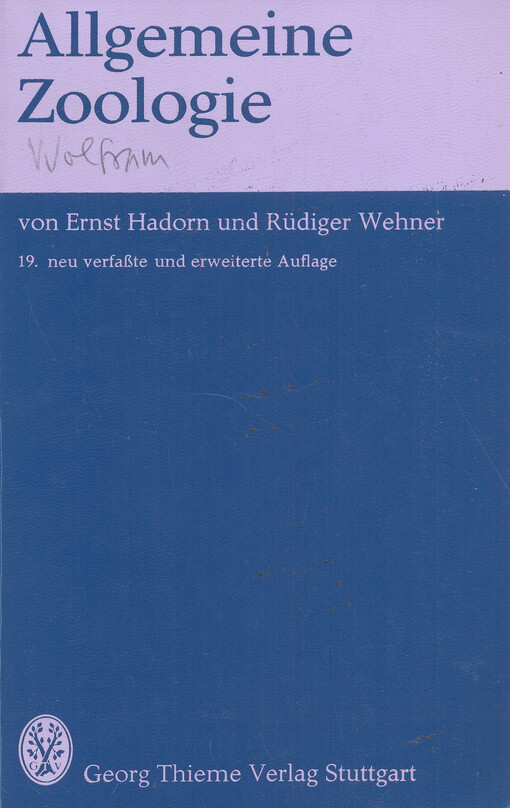 Allgemeine Zoologie