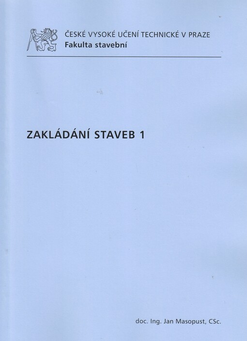 Zakládání staveb 1
