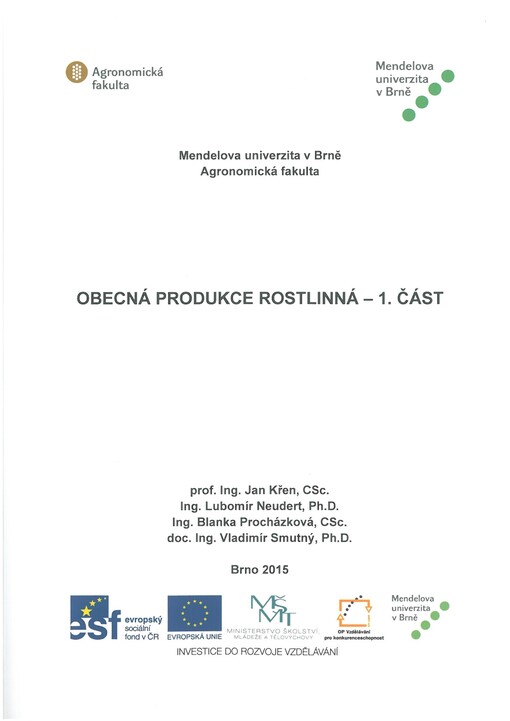 Obecná produkce rostlinná - 1. část