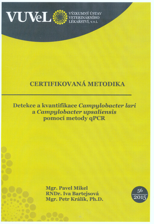 Detekce a kvantifikace Campylobacter lari a Campylobacter upsaliensis pomocí metody qPCR