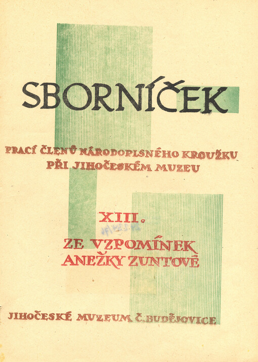 Ze vzpomínek Anežky Zuntové