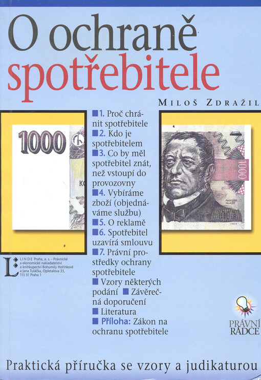 O ochraně spotřebitele : praktická příručka se vzory a judikaturou